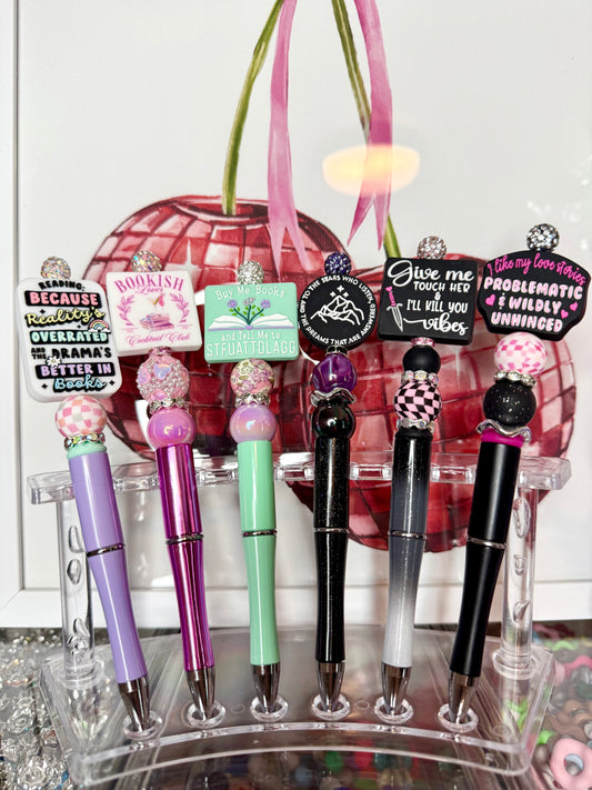 Pre-made Beaded Pens -  Booktok & Book Lover Pens - Purchase Now - Focal Pens
