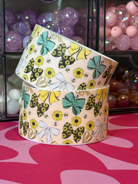 Sunflowers & Bows Silicone Boot for Tumbler